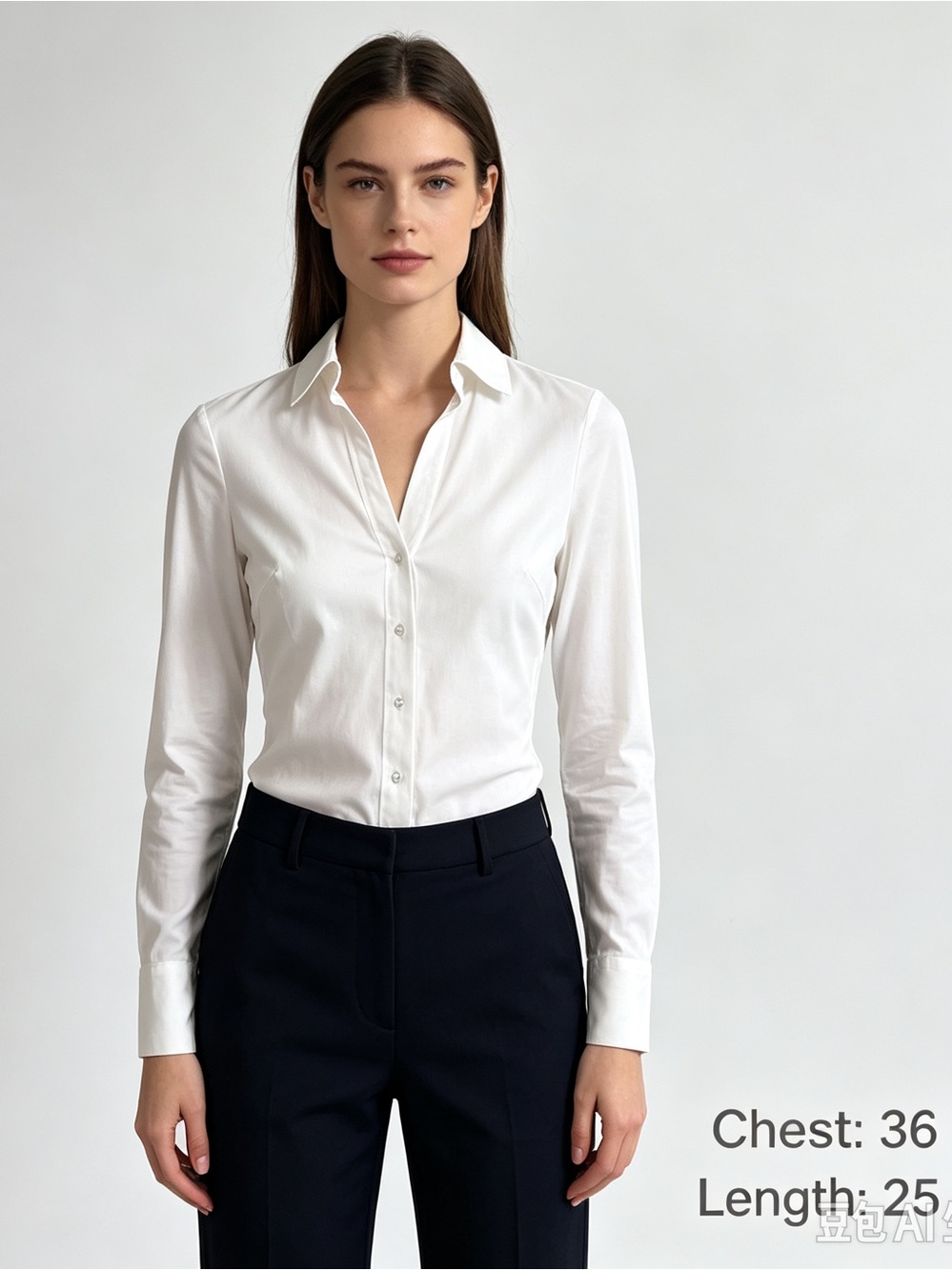 Banana Republic Women’s White S Dress Shirt 100% Cotton w/ Pearl Buttons